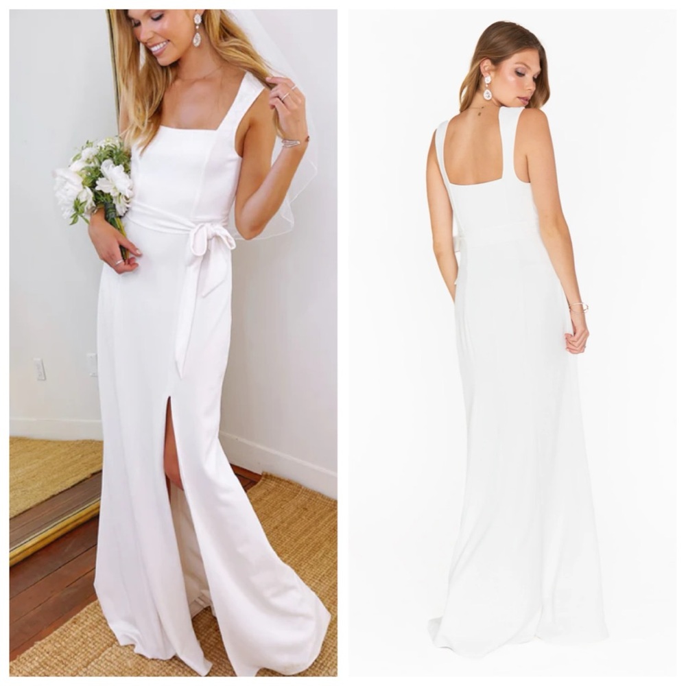 Show Me Your Mumu Paris Gown White Maxi Dress Size Small NEW